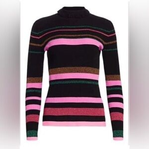 Tanya Taylor Hadley Ruffle Trim Turtleneck - size Large